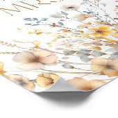 Poster Fête des mariées fleur sauvage Combien d'embrassad (Coin)