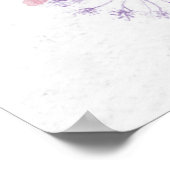 Poster Fête des mariées Fleur sauvage de ressort d'aquare (Coin)