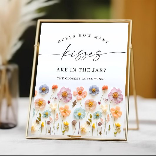 Poster Fête des mariées Fleur sauvage Pastel Pink