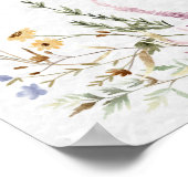 Poster Fête des mariées Fleur sauvage rustique (Coin)