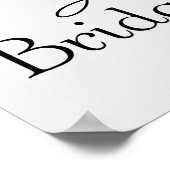 Poster Fête des mariées florale blanche ivoire (Coin)