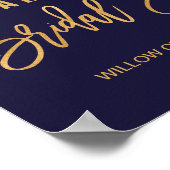 Poster Fête des mariées florale d'automne (Coin)