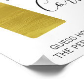 Poster Fête des mariées florale Devine combien de lièges (Coin)