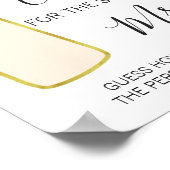 Poster Fête des mariées florale Devine combien de lièges  (Coin)