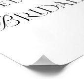 Poster Fête des mariées florale d'hiver Bienvenue (Coin)