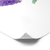 Poster Fête des mariées florale Violet Mix (Coin)