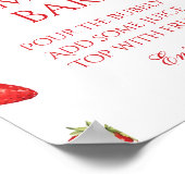 Poster Fête des mariées fraise Mimosa Bar (Coin)