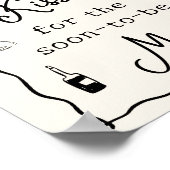 Poster Fête des mariées Italienne Noire Devine Combien De (Coin)