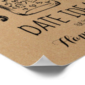 Poster Fête des mariées Jeu Date Idée Signe (Coin)