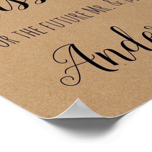 Poster Fête des mariées Jeu Devinez Combien De Baisers Po (Coin)