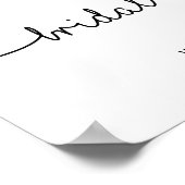 Poster Fête des mariées Love Hearts Bienvenue (Coin)