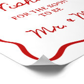 Poster Fête des mariées manuscrite de 8x10" avec conseils (Coin)