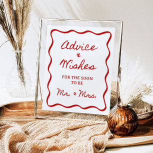 Poster Fête des mariées manuscrite de 8x10" avec conseils