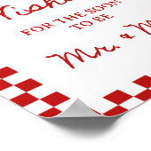 Poster Fête des mariées manuscrite de 8x10" avec conseils (Coin)