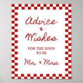 Poster Fête des mariées manuscrite de 8x10" avec conseils (Devant)