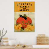 Poster Fête des mariées Mariage Félicitations (Cuisine)