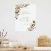 Poster Fête des mariées Mariage Gold Boho (Cuisine)