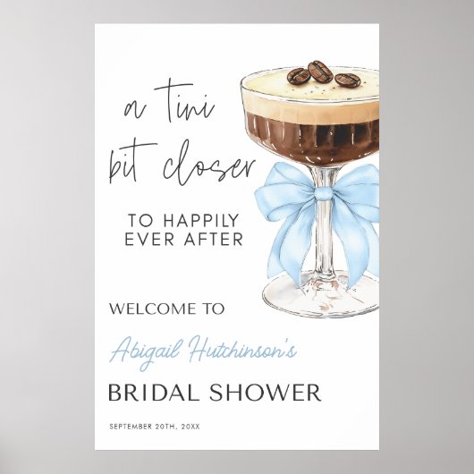 Poster Fête des mariées Martini Bow Espresso - 24x36 (Devant)