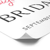 Poster Fête des mariées Martini Espresso Bow rose - 18x24 (Coin)