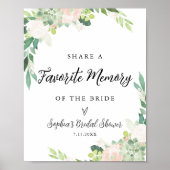 Poster FÊTE DES MARIÉES mémoire préférée DEVON (Devant)