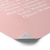 Poster Fête des mariées minimaliste rose poussiéreux (Coin)