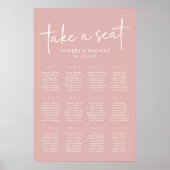 Poster Fête des mariées minimaliste rose poussiéreux (Devant)