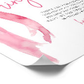 Poster Fête des mariées moderne Blush Pink Bow Ring (Coin)