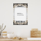 Poster Fête des mariées noir et or Photo Booth Frame (Cuisine)