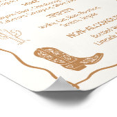 Poster Fête des mariées Occidentale Tirée À La Main Boire (Coin)