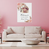Poster Fête des mariées pampas herbe blush rose arche pho