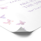 Poster Fête des mariées Papillon Devine Combien de bonbon (Coin)