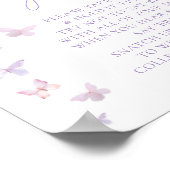 Poster Fête des mariées papillon jeu d'anneau (Coin)