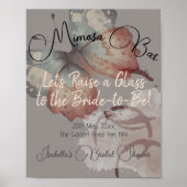 Poster Fête des mariées papillon Mimosa Bar Tabletop (Devant)