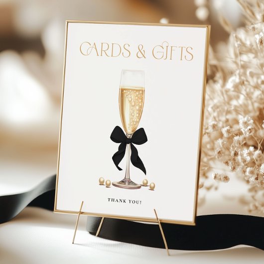 Poster Fête des mariées Pearls & Prosecco - Symbole des f