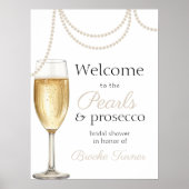 Poster Fête des mariées Perles et poursuites Bienvenue (Devant)