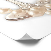 Poster Fête des mariées Perles et poursuites Bienvenue (Coin)