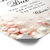 Poster Fête des mariées perles Mimosa Bar (Coin)