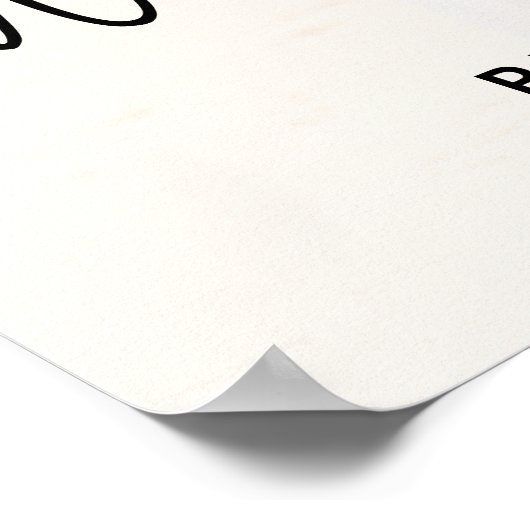 Poster Fête des mariées photo Bohemian Calligraphy Bienve (Coin)