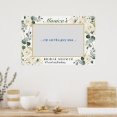 Poster Fête des mariées photo de Roses blanches Eucalyptu (Cuisine)