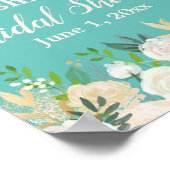 Poster Fête des mariées Photo Prop Turquoise Gold (Coin)