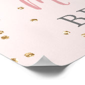 Poster Fête des mariées Rose d'or rose (Coin)