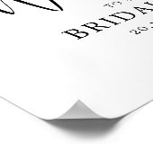 Poster Fête des mariées Rose rose bleu bleu marine Bienve (Coin)