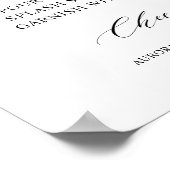 Poster Fête des mariées Royale Violet Or Mimosa Bar (Coin)