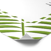 Poster Fête des mariées signe d'accueil | feuilles tropic (Coin)