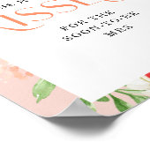 Poster Fête des mariées Tropical Citrus Combien de baiser (Coin)