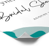 Poster Fête des mariées tropicale Abstraite moderne Bienv (Coin)