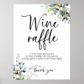 Poster Fête des mariées verdoyante Vin Raffle Jeu (Devant)