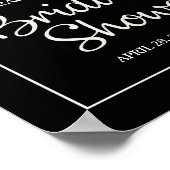 Poster Fête des mariées vintage Rose blanche (Coin)