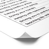 Poster Fête des mères Amour Maman Facture - Cadeau (Coin)