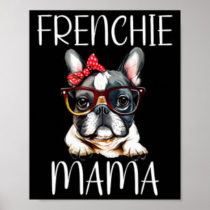 Poster Fête des mères de chien d'aquarelle de Bulldog Fre